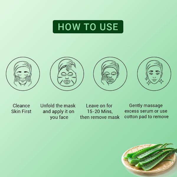 Mancode Aloe Vera Facial Sheet Mask For All Skin Types 25 gm - Face Mask