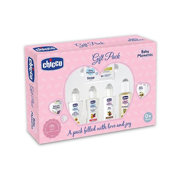 Netmeds | Chicco Baby Moments Baby Caring Set Pink 100 gm