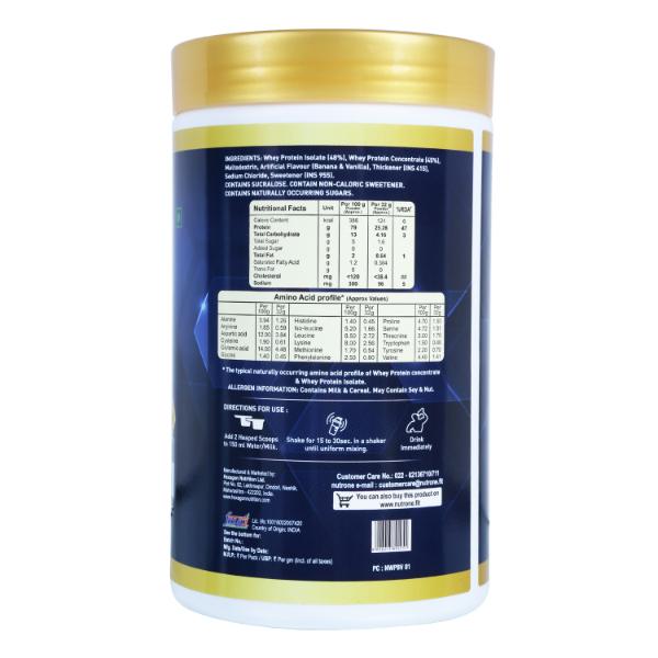 Nutrone 100% Whey Protein Powder - Banana Vanilla Flavour (with Free Shaker) 480 gm - Whey Proteins