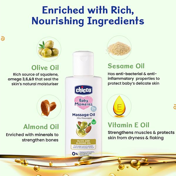 Chicco Baby Moments Massage Oil 300 ml - Creams, Lotions & Oils