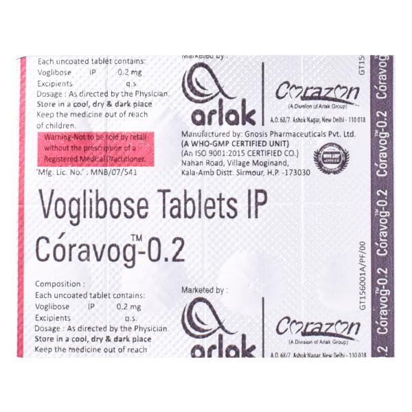 CORAVOG 0.2 Tablet 10's - Diabetes-Ant