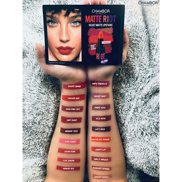Chambor Matte Riot 205 -Auburn Toss 4.5 gm - Lipsticks