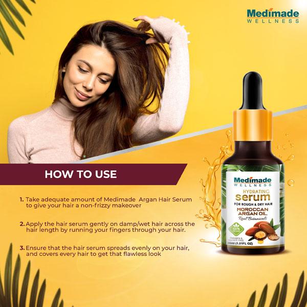 Medimade Hydrating Serum With Moroccan Argan Oil (Pack of 2) 1's - Hair Serums