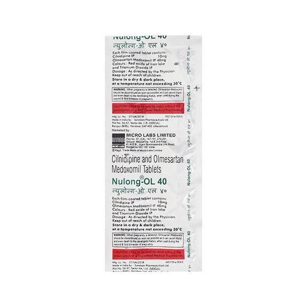 Nulong OL 40mg Tablet 10'S - Hypertension-Ana