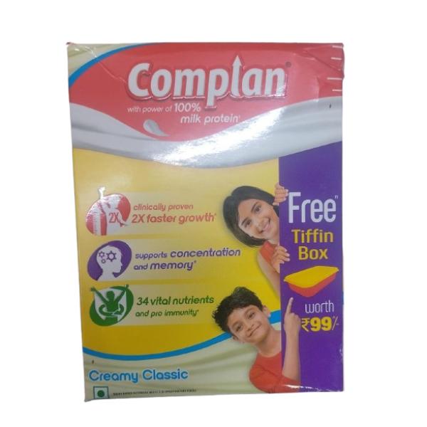 Netmeds | Complan Creamy Classic Refill 500 gm (Free Tiffin Box Worth Rs.99)