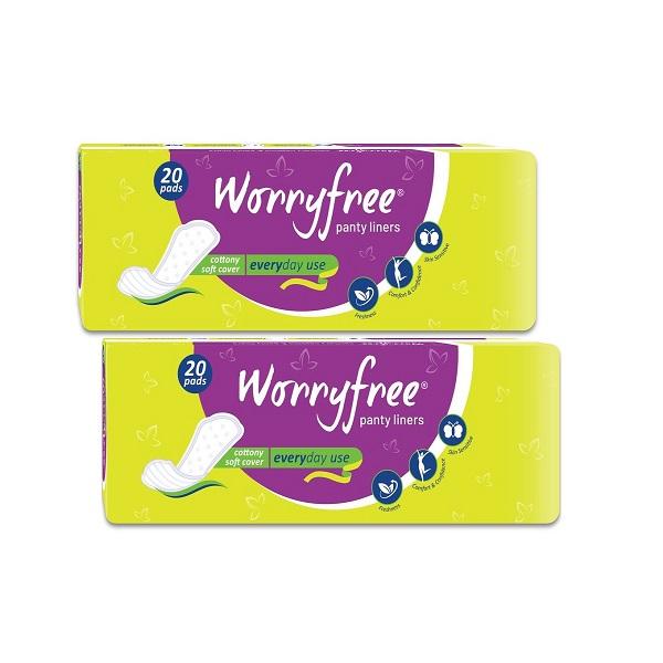 Worryfree Panty Liners Sanitary Pad - XXL (Pack of 2 X 20's)