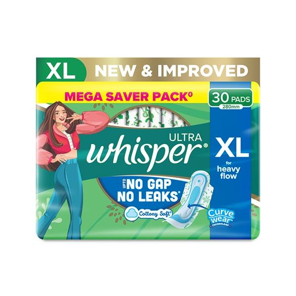 Whisper Ultra Clean Sanitary Pads (XL) 30's - Sanitary Napkins