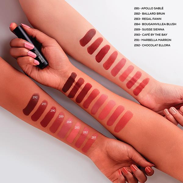 Chambor Tres Matte Lipstick Lasting Bold Pigment With SPF 30 N 281 Apollo Sable 3.2 gm - Lipsticks