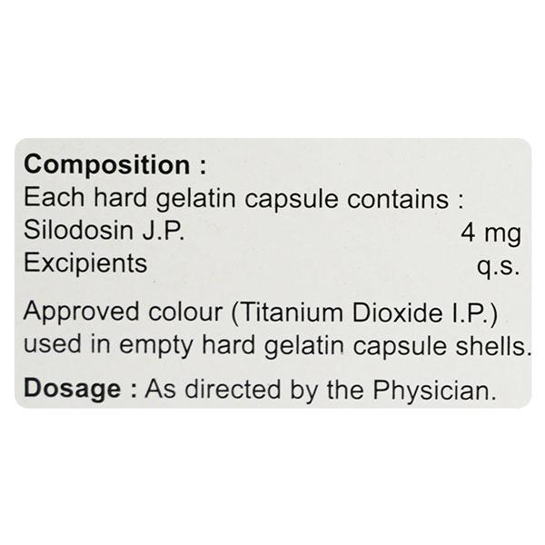 Silocap 4Mg Capsule 10's - Bladder And Prostate Disorders-Dru