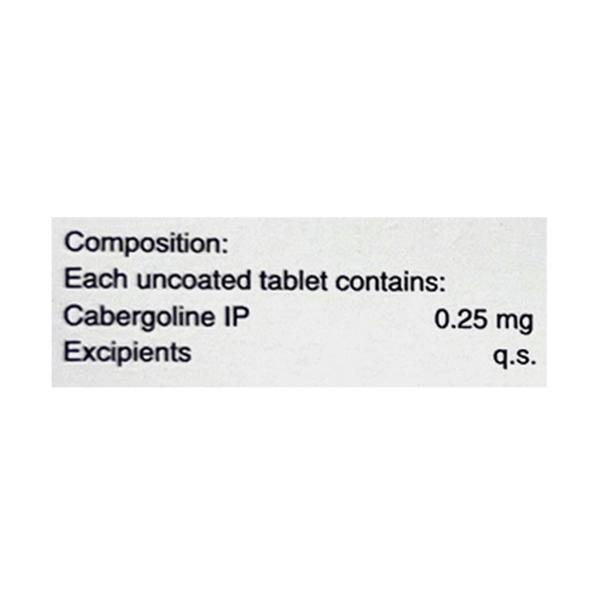 CABERFORD 0.25 Tablet 4's - Parkinsonism-Apd