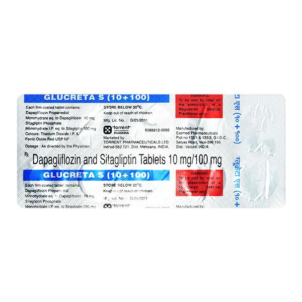 GLUCRETA S 10+100mg Tablet 10's - Diabetes-Ant