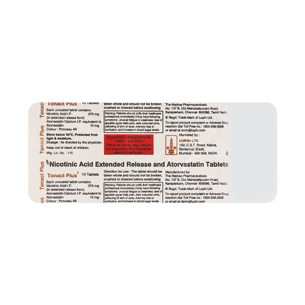 Tonact Plus Tablet 10'S - High Cholesterol-Dys