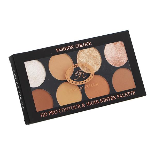 Fashion Colour Pro Hd Contour & Highlighter Palette, Shade 03 12 gm - Highlighters & Illuminators