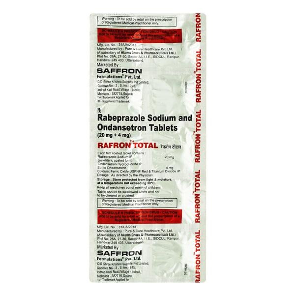 RAFRON TOTAL Tablet 10's - Ulcer/Reflux/Flatulence-Aaa