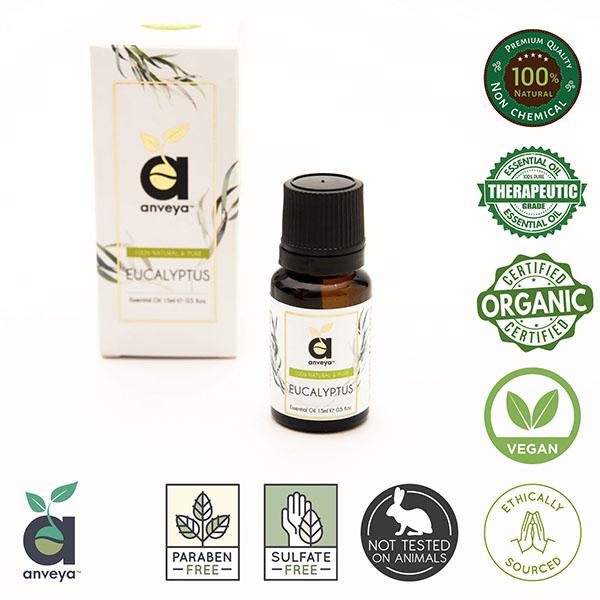 Anveya Eucalyptus Essential Oil 15 ml - Essential Oils