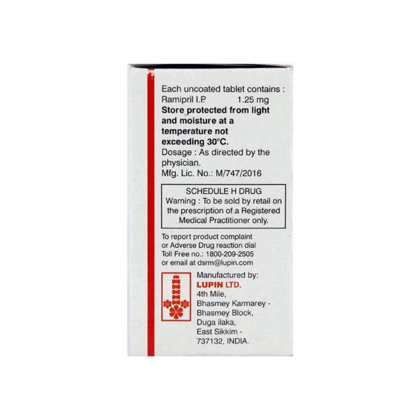 Ramistar 1.25mg Tablet 15'S - Hypertension-ACE