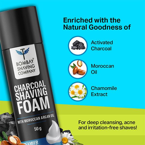 Bombay Shaving Company Sensi Smart 3 Razor 15gm, Green and Charcoal Shaving Foam 50gm 1's - Razors & Cartridges