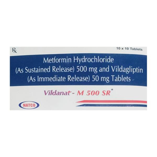 VILDANAT M 500 SR Tablet 10's - Diabetes-Ant