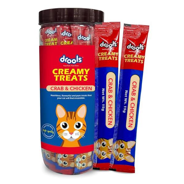 Netmeds | Drools Creamy Treats For Cat- Crab&Chicken (Pack Of 25 x 15gm) 1's