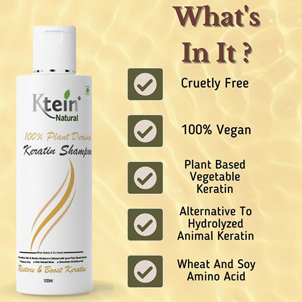 Ktein Natural Plant Derived Keratin Shampoo 100 ml - Shampoos