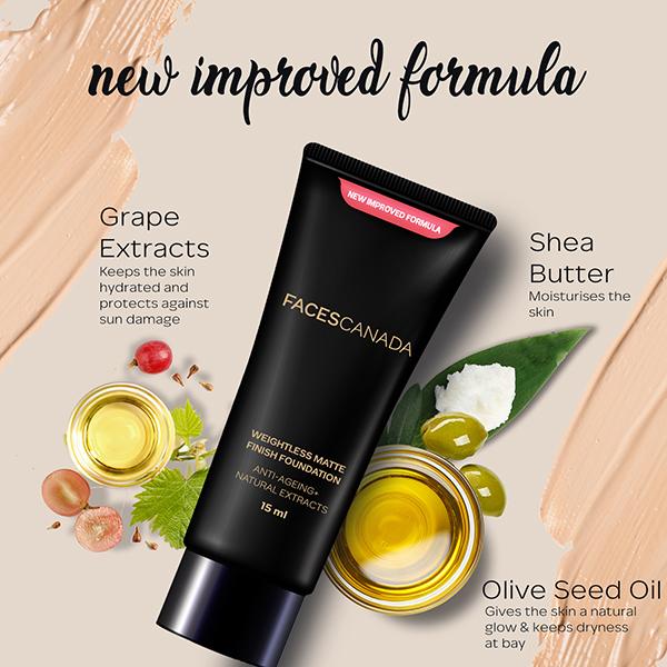 Faces Canada Weightless Matte Finish Foundation - Natural 15ml - Foundation