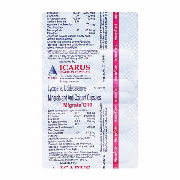 Migrate Q10 Capsule 10's - Supplements-Sup