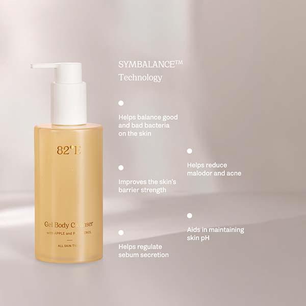82E Gel Body Cleanser with Apple and Panthenol 240 ml - Shower Gels & Body Wash