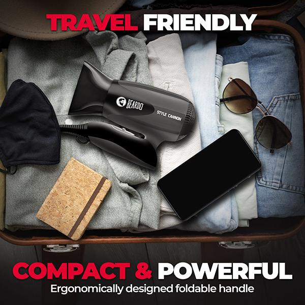 Beardo Style Cannon Ultra Compact Hair Dryer for Men, Powerful 1000W Airflow 1's - Hair Dryers