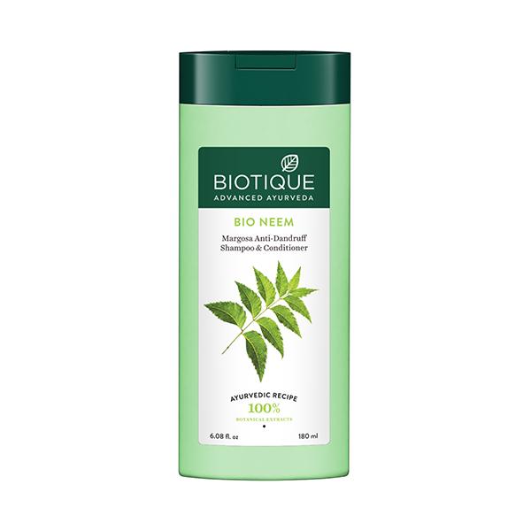 Netmeds | Biotique Fresh Neem Anti Dandruff Shampoo & Conditioner 180ml