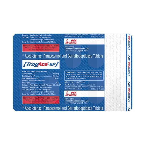 Troyace SP Tablet 10'S - Pain relief-Nsa
