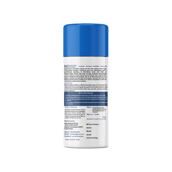 Ktein Natural 100% Plant Based Volumizing, and Texturing Hair Detox Dry Shampoo Powder for Thickening Hair 25 gm - Dry Shampoos & Conditioners