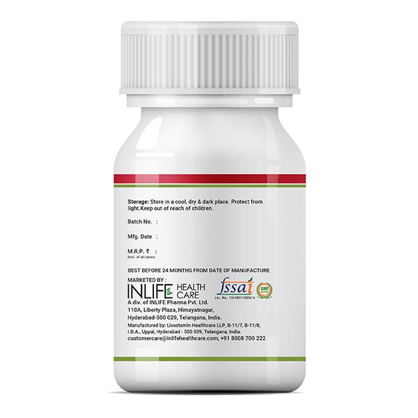 INLIFE Cranberry D-Mannose Hibiscus Veg Capsule 60's - Herbal Dietary Supplement