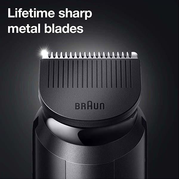 Braun Beard Trimmer 5, BT5360, Beard Trimmer for Men from Gillette, Hair Clipper, Lifetime Sharp Blades, 39 Length Settings Space Grey 450 gm - Trimmers