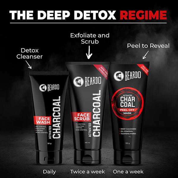 Beardo Activated Charcoal Facewash 50 ml - Face Wash & Cleansers