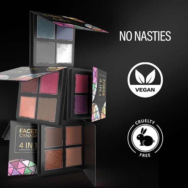Faces Canada 4 In 1 Quad Eyeshadow Palette - Smokey Game 07 4.8 gm - Eye Shadow Palettes