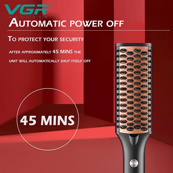 VGR V-590 Ionic Hair Straightener Brush with 4 Temperature Settings 1's - Straighteners