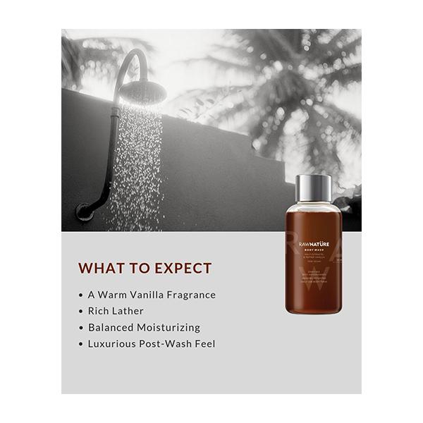 Raw Nature Body Wash - Malt Extracts & Pepper Vanilla 50 ml - Shower Gels & Body Wash