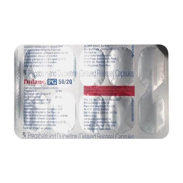 DULANE PG 50/20 Capsule 10's - Neuropathic Pain-Dru
