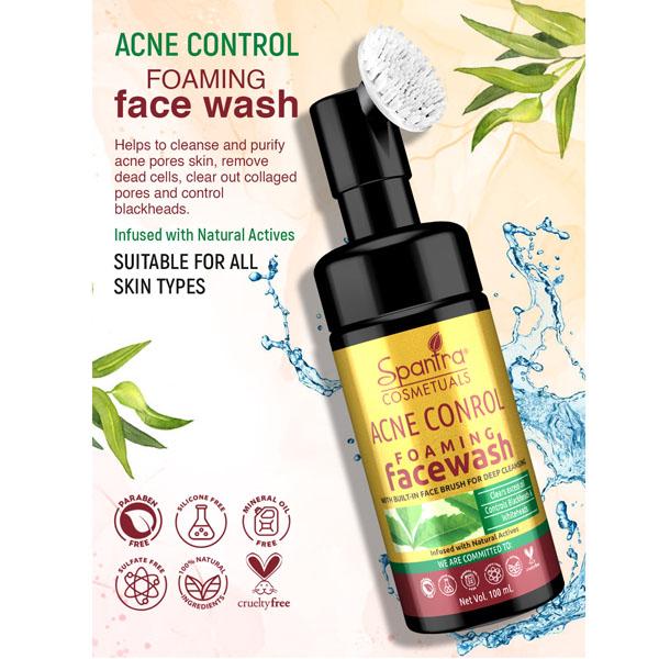 Spantra Acne Control Foaming Face Wash 100 ml - Face Wash & Cleansers