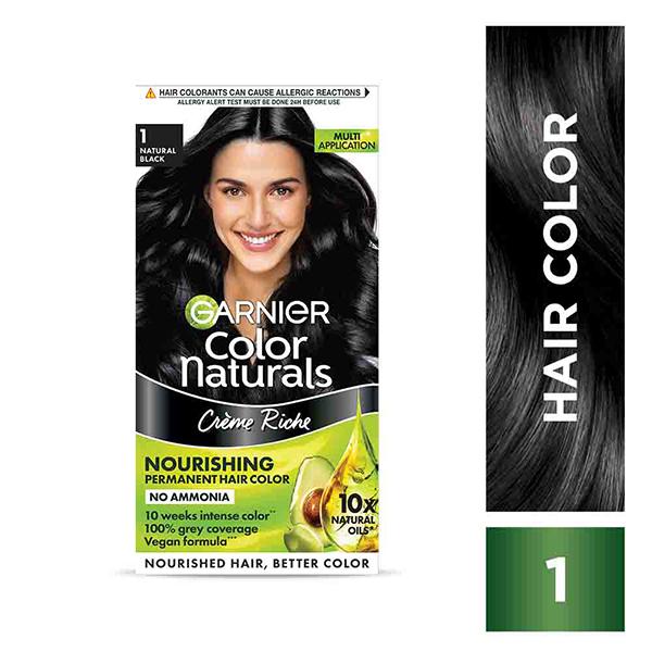 Netmeds | Garnier Color Naturals Creme Riche - 1 Natural Black (70 ml + 60 gm)