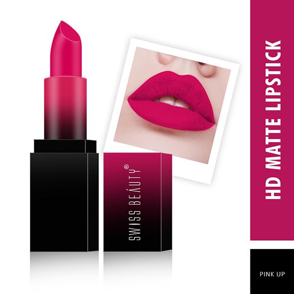 Swiss Beauty HD Matte Lipstick - (Pink Up) 3.5 gm - Lipsticks