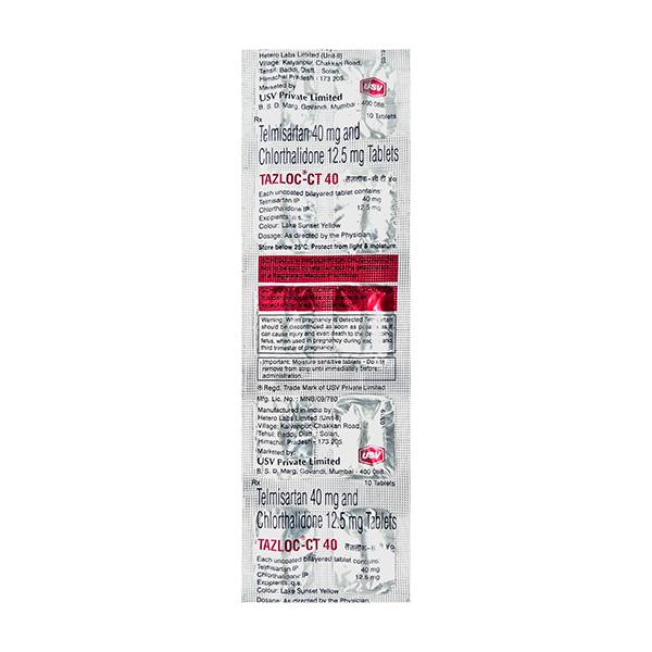 Tazloc CT 40mg Tablet 10'S - Hypertension-Ang