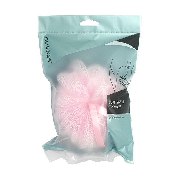 Basicare Luxe Bath Sponge -Pink 1's - Loofahs & Sponges