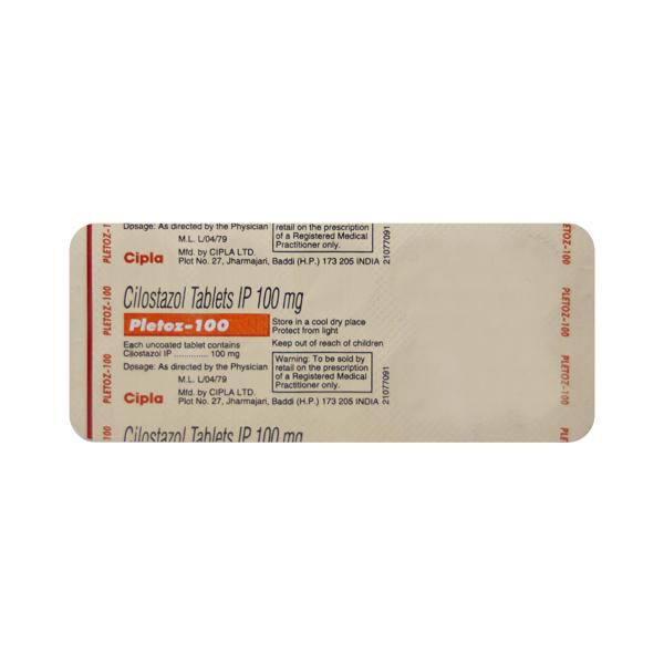Netmeds | Pletoz 100mg Tablet 10'S