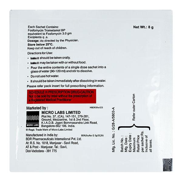 ICUFOS O VANILLA FLAVOUR Powder 8gm - Bacterial Infections-OAB