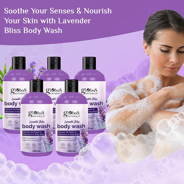 Globus Naturals Lavender Body Wash, 200ml each 5's - Creams, Lotions & Oils