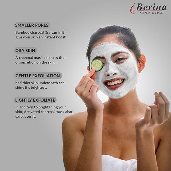 Berina Go Glow By Berina Bamboo Charcoal & Vitamin E Face Scrub 500 ml - Face Scrubs