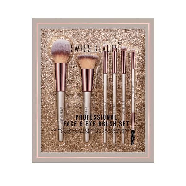 Swiss Beauty Professional Face & Eye Brush Set - (6 pcs) 1's - Face Brush