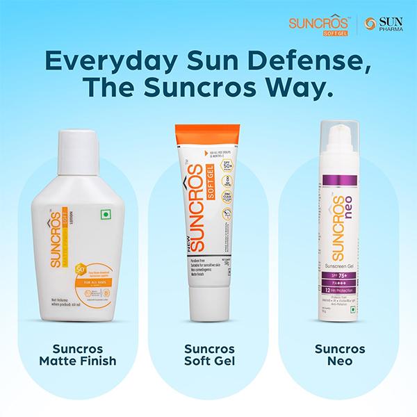 SUNCROS NEW SPF 50+ PA +++ MATTE FINISH SOFT Gel 50g - Sun Protectors-Emo