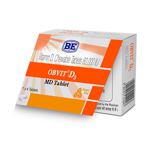 OBVIT D3 MD Chewable Tablet 4's